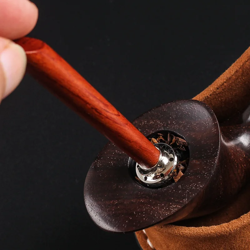 Multifunction Rosewood Pipe Press Tamper For Tobacco Pipe Hollow Smoke Pipe Cleaner Retro Luxury Smoking Accessories