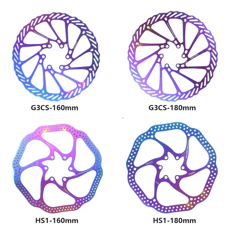 JEDERLO Colorful Disc 6 Bolt HS1 160mm 180mm G3CS 160mm 180mm Bicycle Disc Brake Rotor For MTB Mountain Bicycle