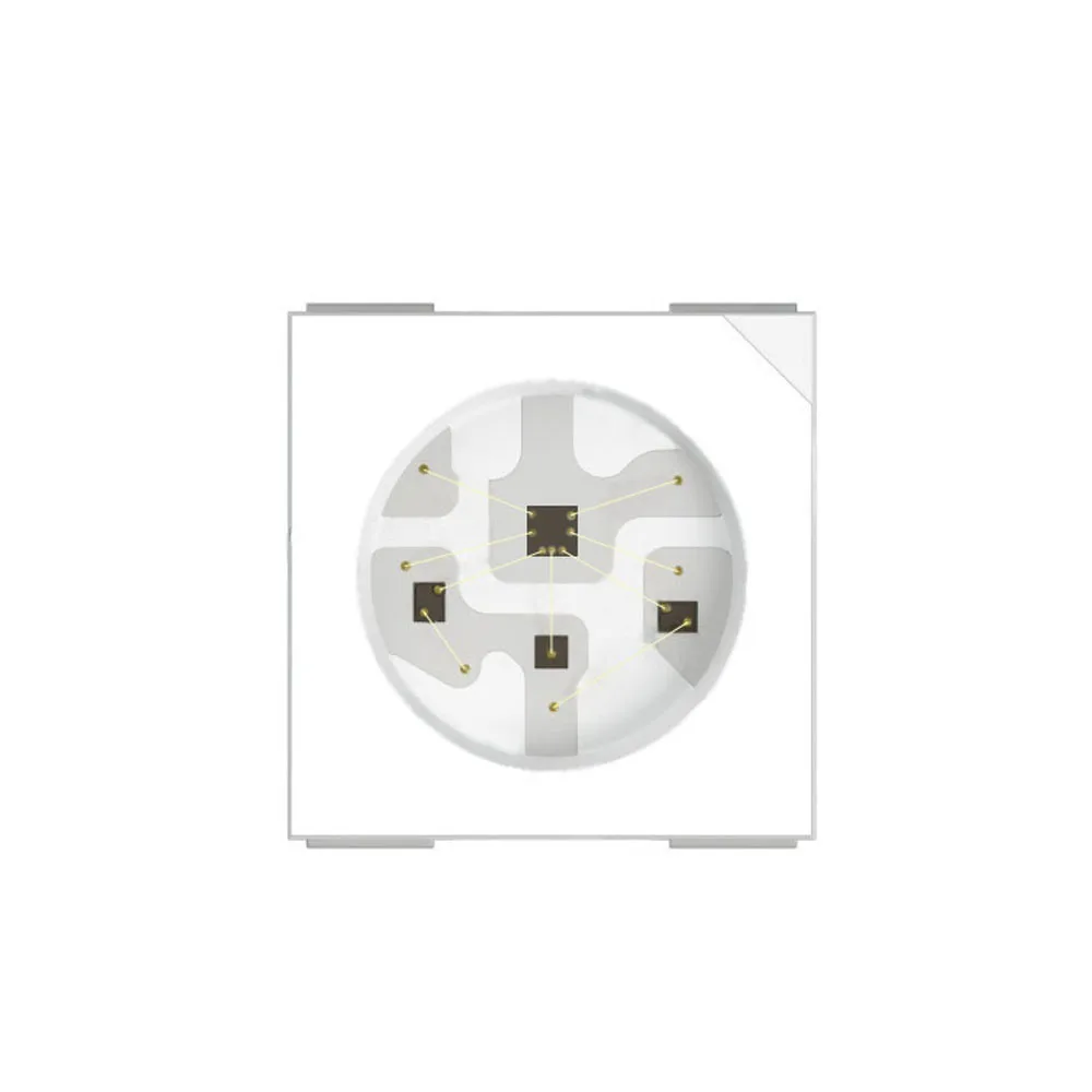 10-1000PCS WS2812B RGB LED Chip 5050SMD WS2812 Individually Addressable Black/White PCB Chip Pixels DC5V