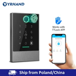 Sistema de Control de Acceso de puerta, lector de tarjetas, huella dactilar, aplicación TTlock, Bluetooth, teléfono inteligente