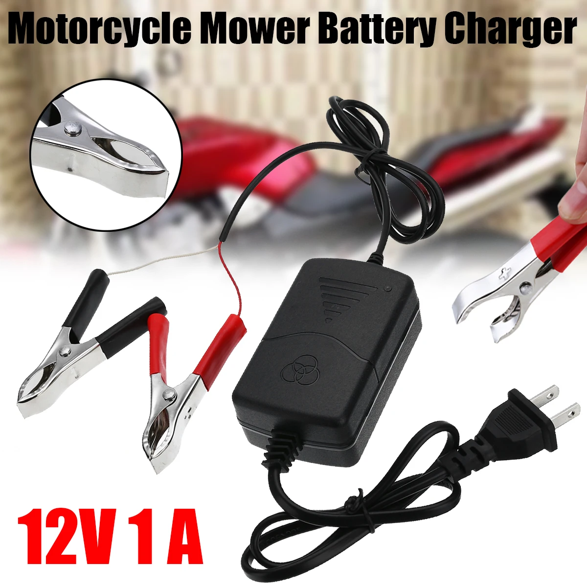 Battery  Maintainer 12V 1A Volt Trickle RV Car Truck Motorcycle Mower