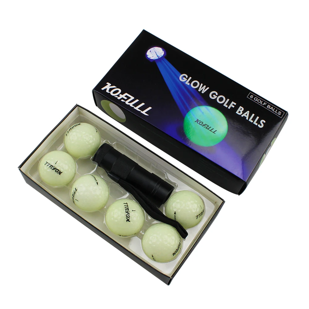 1 Set Fluorescent Luminous Night Light LED Golf Balls Glow In The Dark