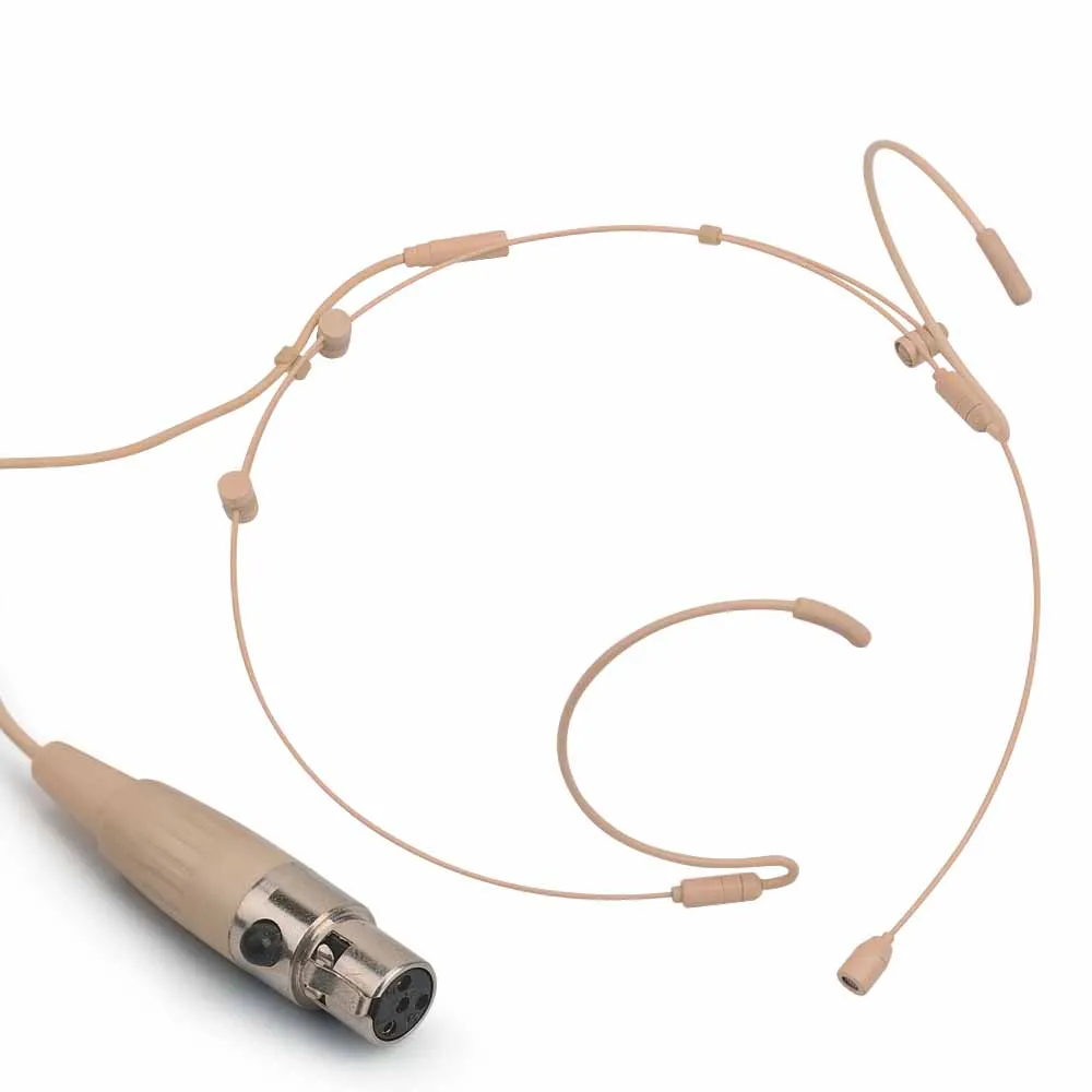 Auriculares ajustables con micrófono condensador omnidireccional para niños y estudiantes Micrófono de cabeza Bloqueable, 4 pines, 3 pines, XLR,