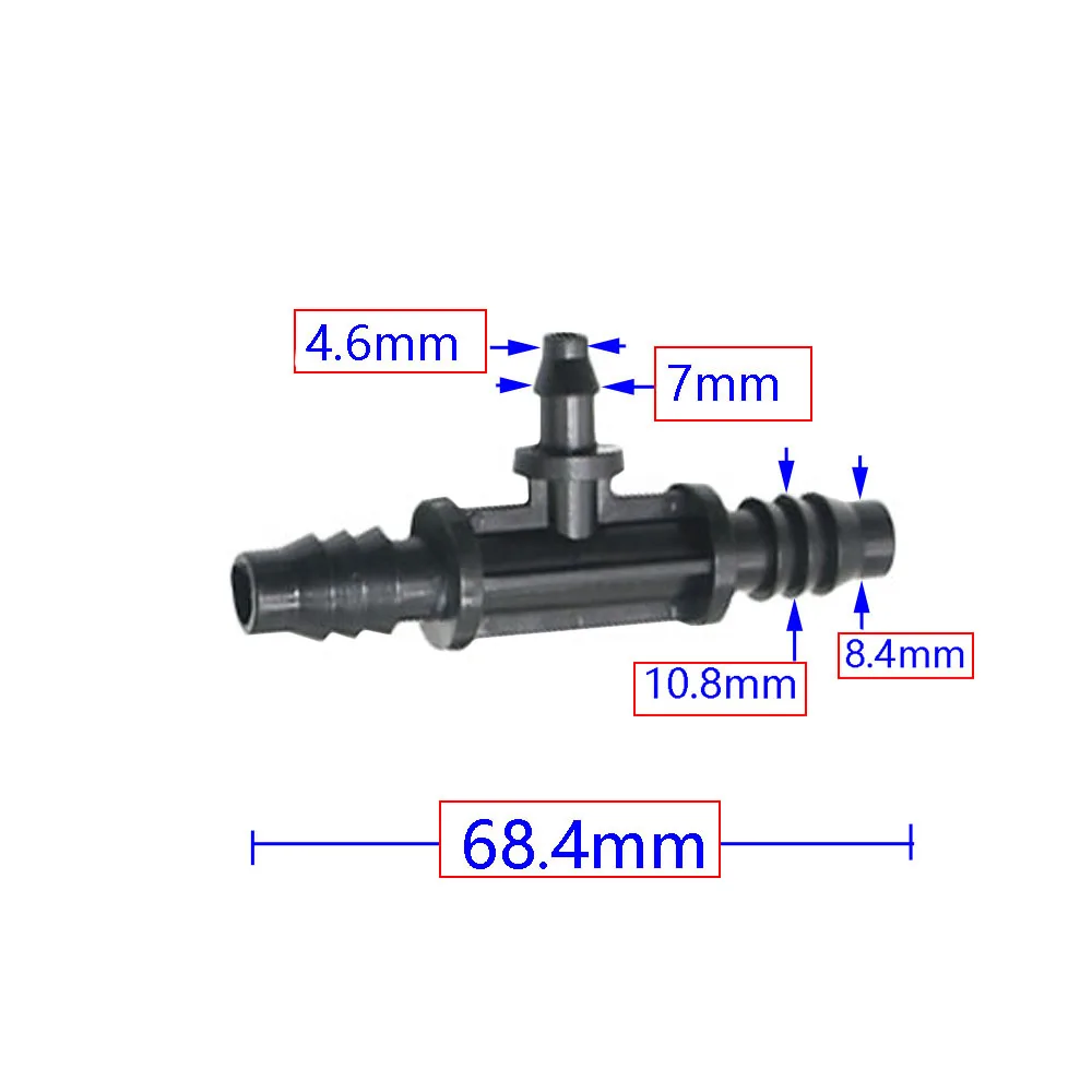 100 sztuk 8mm do 4mm wąż ogrodowy redukcja złącze Tee prosto kolanko koniec korki 3/8 \