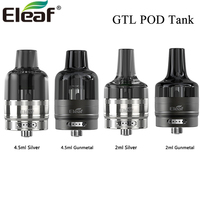 Original Eleaf GTL Pod Tank 4.5ml fit GTL 1.2ohm 0.8ohm 0.4ohm Coil Electronic Cigarette DL MTL Vape Atomizer For 510 Thread Mod