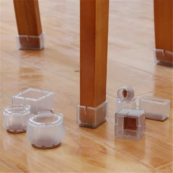 10PCs Transparent Chair Leg Cpas Table Feet Cover Protector Pads Table Covers Socks Plugs Cover Furniture Leveling Home Decor