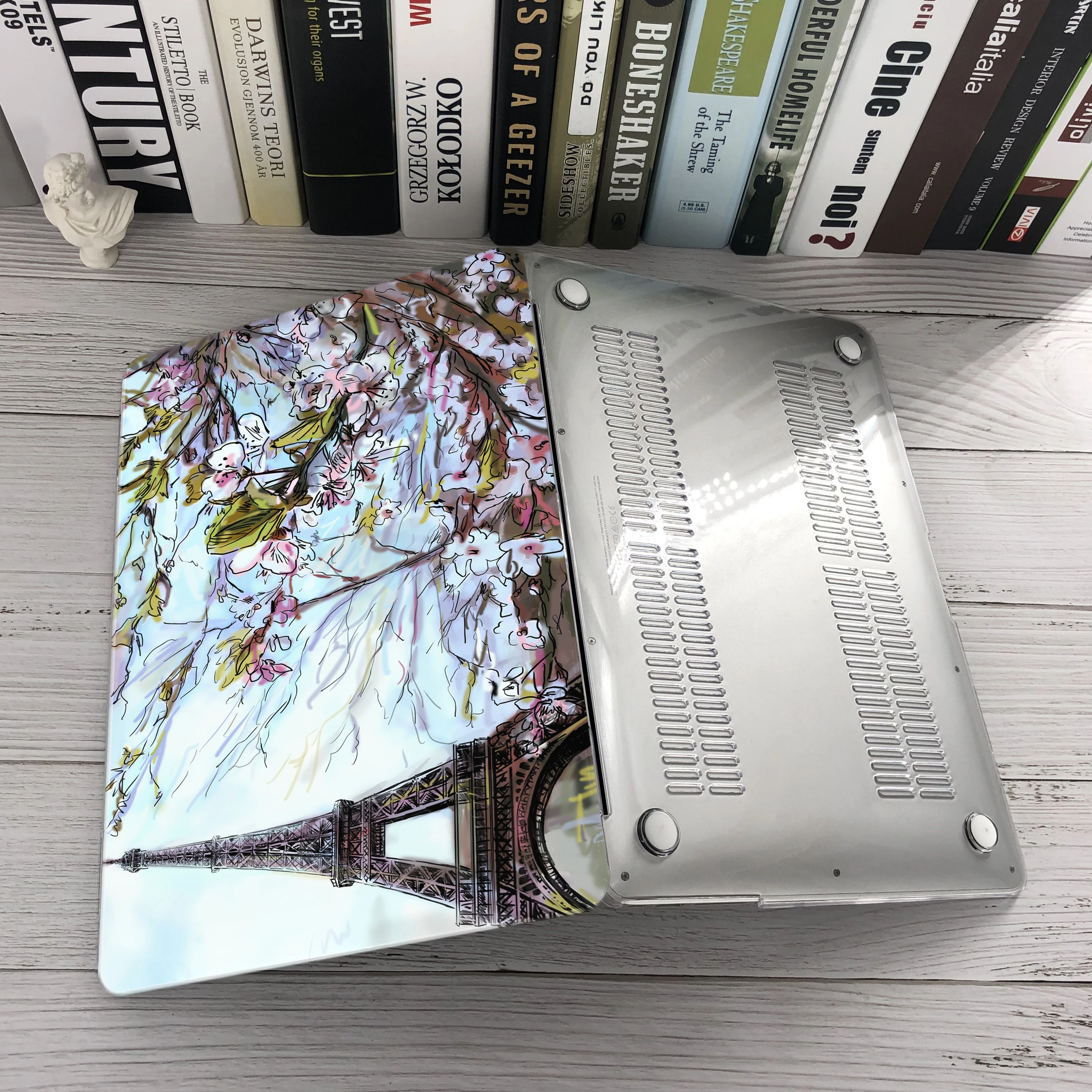 Imagem -06 - Sanmubaba Paris Capa Pintada para Macbook Air Pro 11 12 13 15 16 Touch id Capa para Laptop Macbook Air 13 m1 2023 A2337 A2338