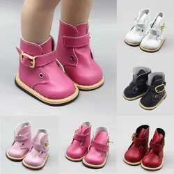 7cm Leather Boots Doll Shoes Clothes Accessories Fit for 43cm Born Baby Doll,American 18Inch Girl,Our Generation Doll,DIY Toys