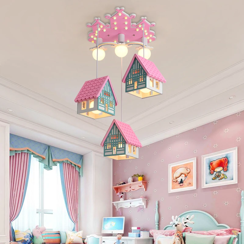 Children kids bedroom decor led lights for room indoor chandelier lighting chandeliers ceiling lamps for living room decoration