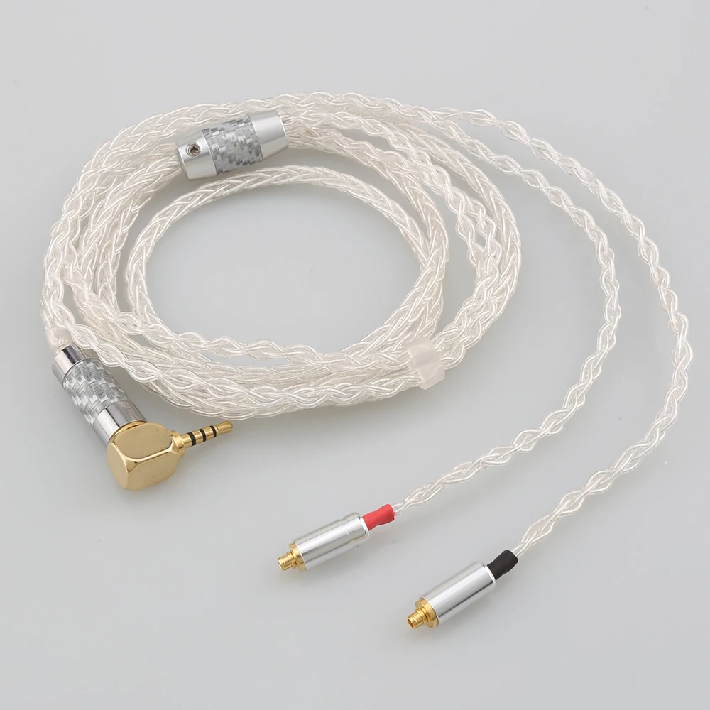 Audiocrast 99.99% Pure Silver 2.5/3.5/4.4/6.5mm XLR Plug to MMCX Earphone Cable For Shure se535 se846 MMCX AKG N5005 N40 N30 New