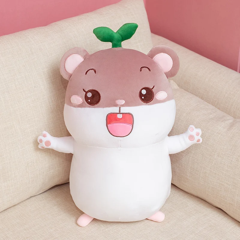 1Pcs 20/50/75cm Cute Hamster Plush Toys Soft Stuffed Kawaii Animal Pillow Lovely Doll for Kids Children Girls Gift Sofa Decor