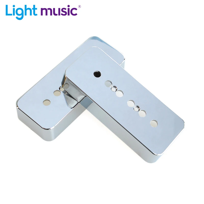 Free Shipping 1 Set of 2pcs Silver P90 Soapbar Pickup Cover 50/52mm For LP Style Electric Guitar Parts