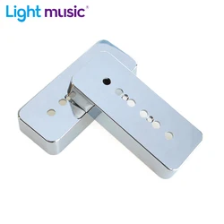 Free Shipping 1 Set of 2pcs Silver P90 Soapbar Pickup Cover 50/52mm For LP Style Electric Guitar Parts