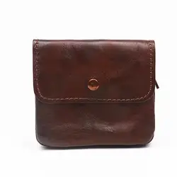 Vintage Style Men Leather Coin Purse Wallet Clutch Key Holder Zipper Small Soft Bag Mini Bag