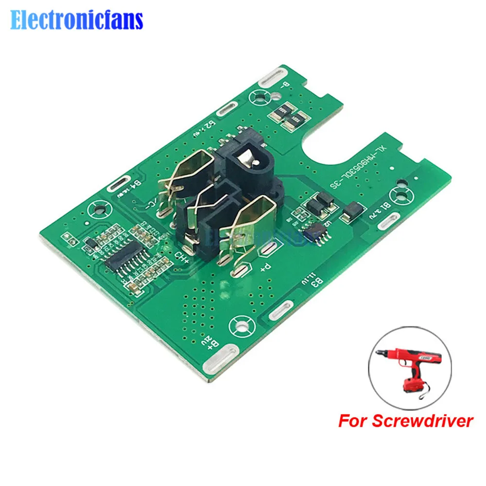 Placa de protección de batería de litio de iones de litio, 5S, 18V, 21V, 30A, BMS, PCB 18650, destornillador, módulo de placa de cargador para