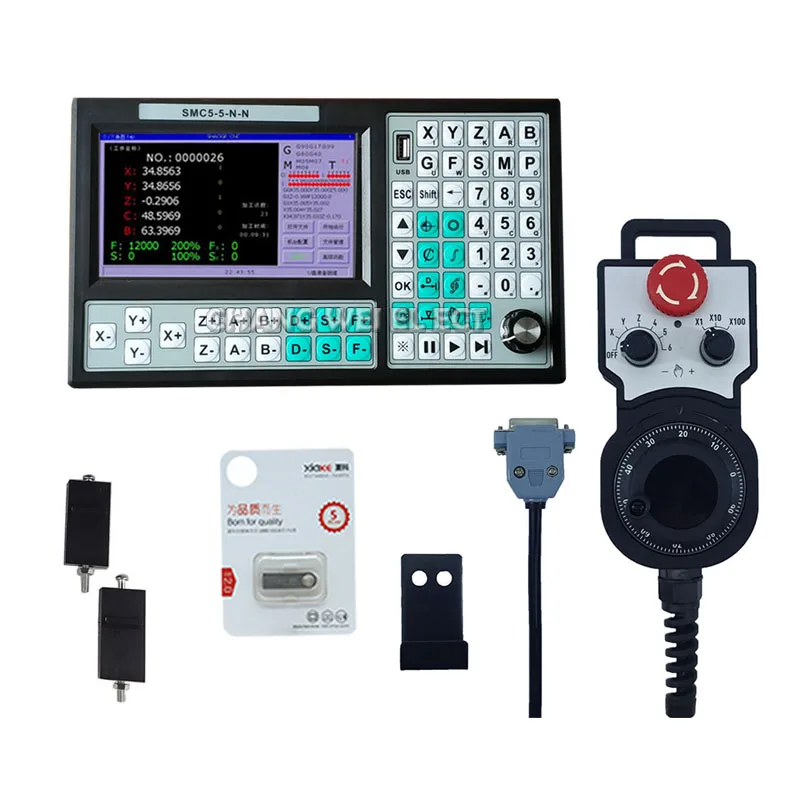 5-axis Offline Cnc Controller, Special Price, Set 500khz Motion Control System, 7-inch Screen, 6-axis, Emergency Stop, Handwheel