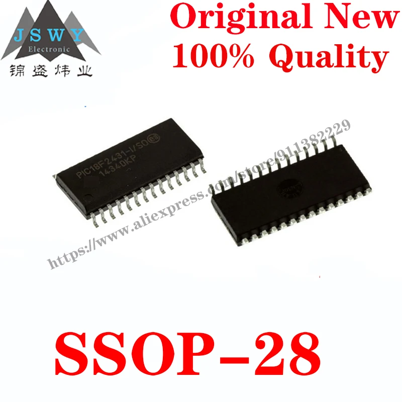 10~100 PCS PIC18F2431-I/SO SSOP-28 Semiconductor 8-bit microcontroller -MCU IC Chip for module arduino Free Shipping PIC18F2431