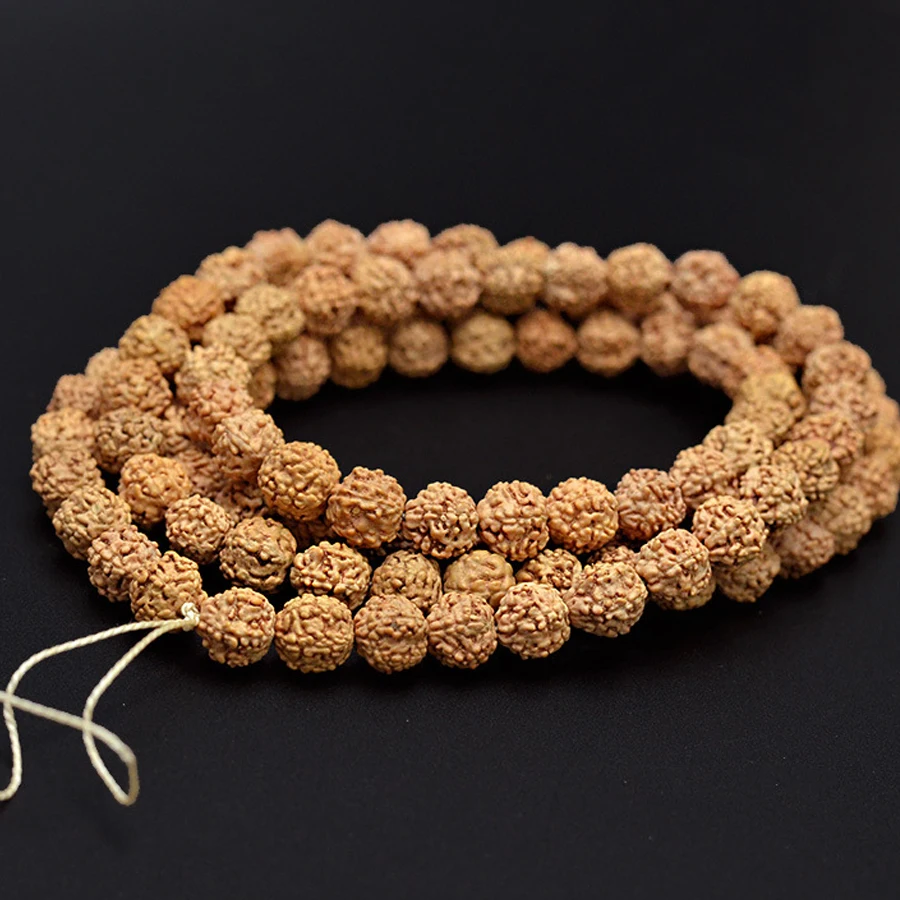 108pcs Vajra Bodhi Rudraksha Beads for Making Jewelry Meditation Mala Prayer Tibetan Buddhism for Necklace Bracelets Accessories