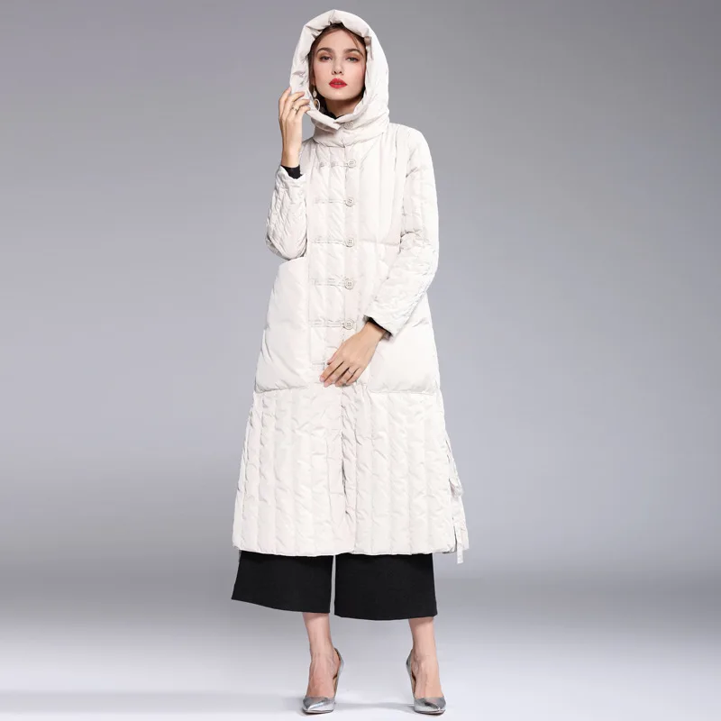 2023 New Boollili 90% White Duck Down Coat Women Korean Winter Coat Women Jacket Long Puffer Jacket Warm Parka Chaqueta Mujer