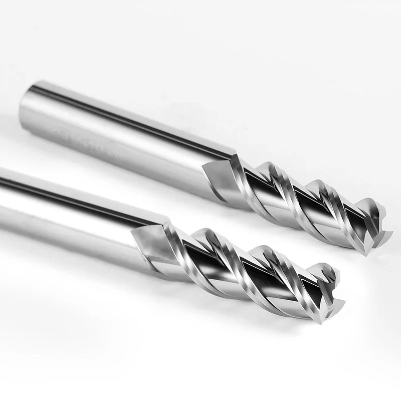 CNC Aluminum Milling Cutter Carbide End Mill 3 Flutes Square Head flattened end mills 1 to 20mm  HRC55 Milling Tools Tungsten