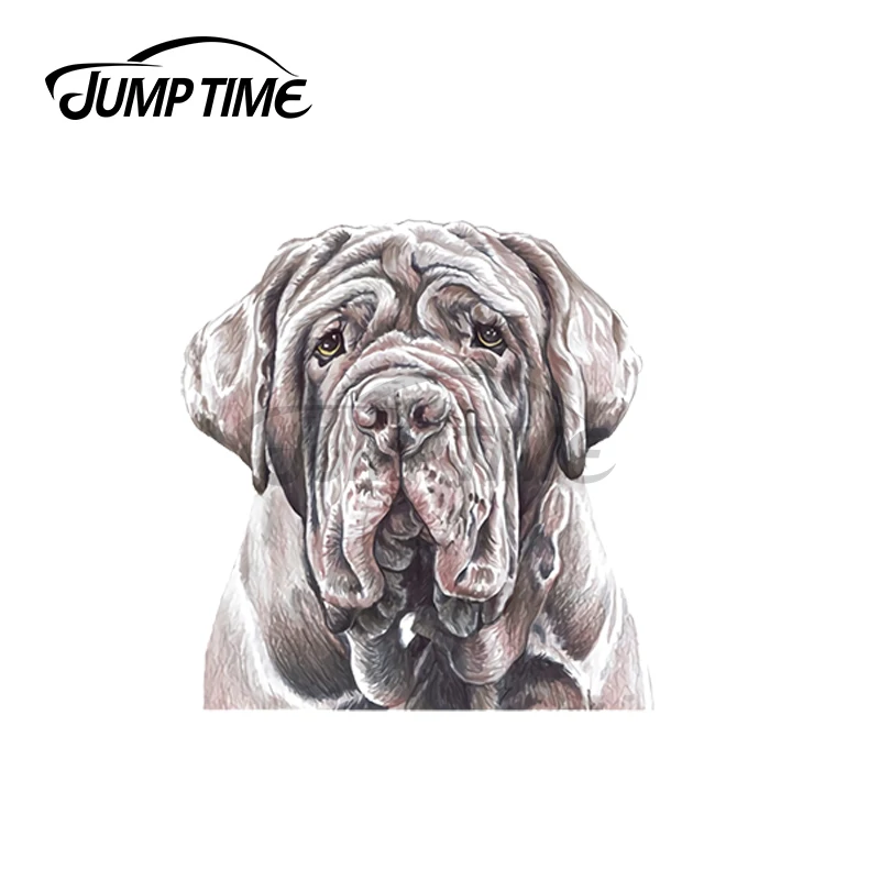 JumpTime 13 x 3.6cm For Neapolitan Mastiff Dog Decal Refrigerator Animal Car Stickers Scratch-Proof Cartoon Bumper Decoration