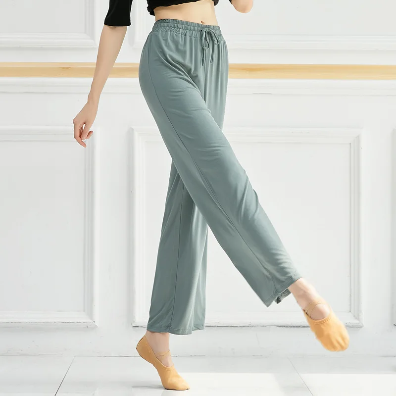 Pantalon de danse latine en mousseline de soie pour femmes, performance de pratique de la danse moderne pour adultes, coût de salle de Rh, FJFemale, Yoga