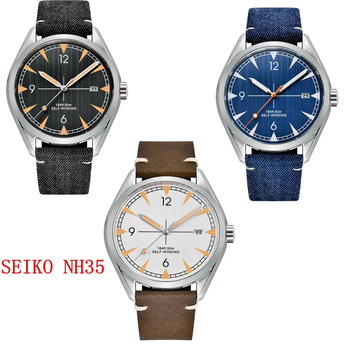 

Japan NH35 Automatic Watch Sapphire Luminous Luxury Top Brand Sports Clock Mens Relogio Masculino Mechanical Male Wristwatch