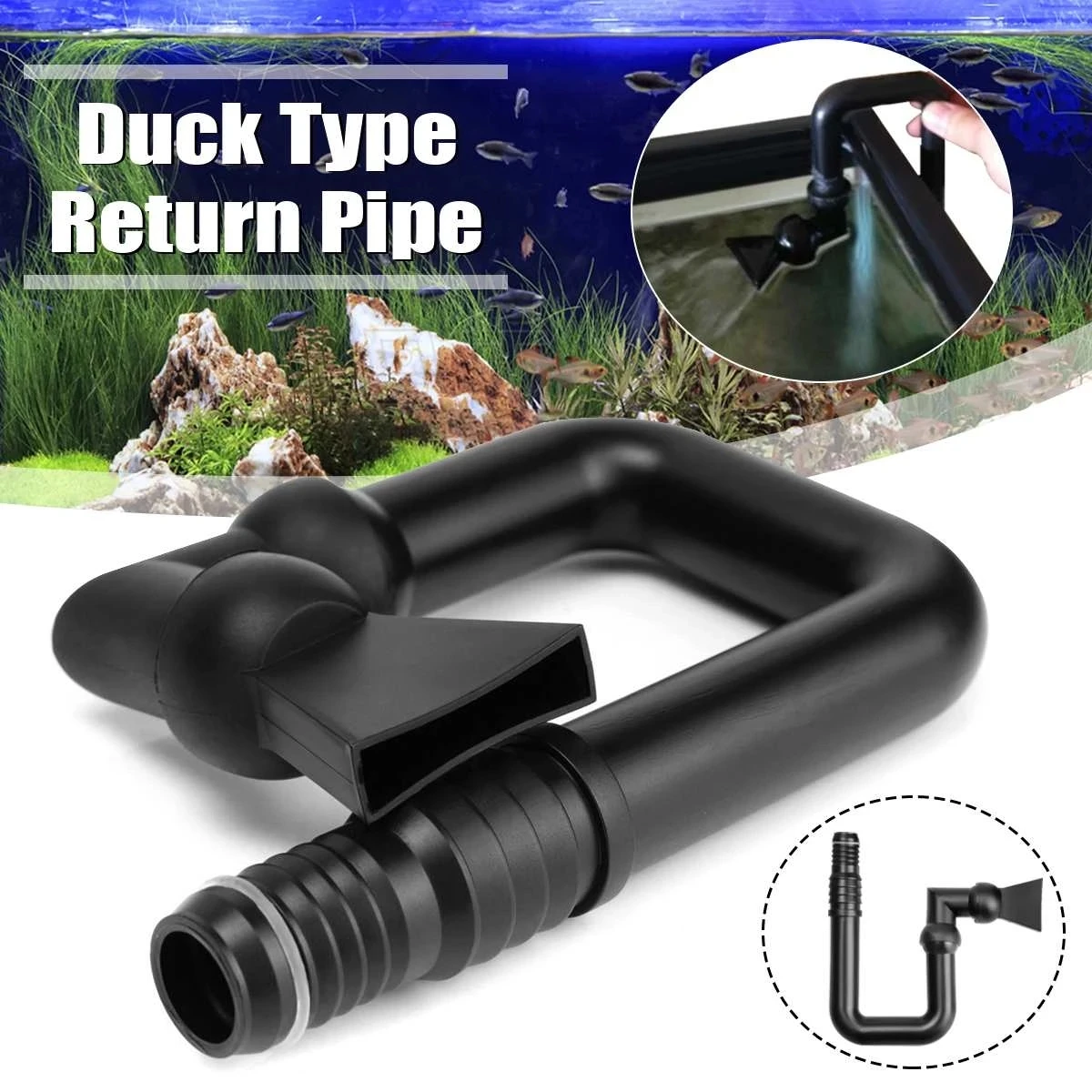 New Multi Angle Adjustable Water Outlet Fittings for Fish  Tank Aquarium Pump Duckbill Nozzle Water Outlet Return Pipe Fitting