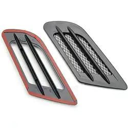 Car Side Air Flow Vent Hole Cover Fender Intake Grille Duct Decoration Sticker