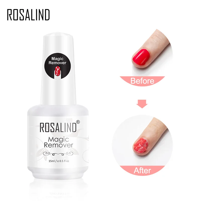 Rosalind Nail Gel Polish Magic Remover Voor Manicure Snelle Schoon Binnen 2-3 Minuten Gel Nagellak Verwijderen Base top Coat