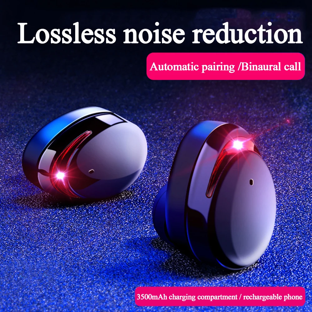 Earphones Noise Cancellation IPX6 Waterproof Touch Bluetooth 5.0 Earbuds Bass True Wireless Headset With 3000mAh Cabin