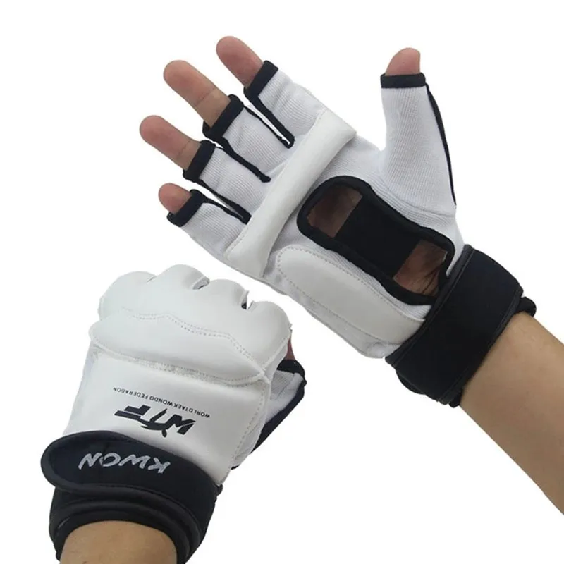 

Adult Children Boxing Gloves Taekwondo MMA Half Finger Sanda Training Gloves Shock Absorption Breathability PU Protective Gear