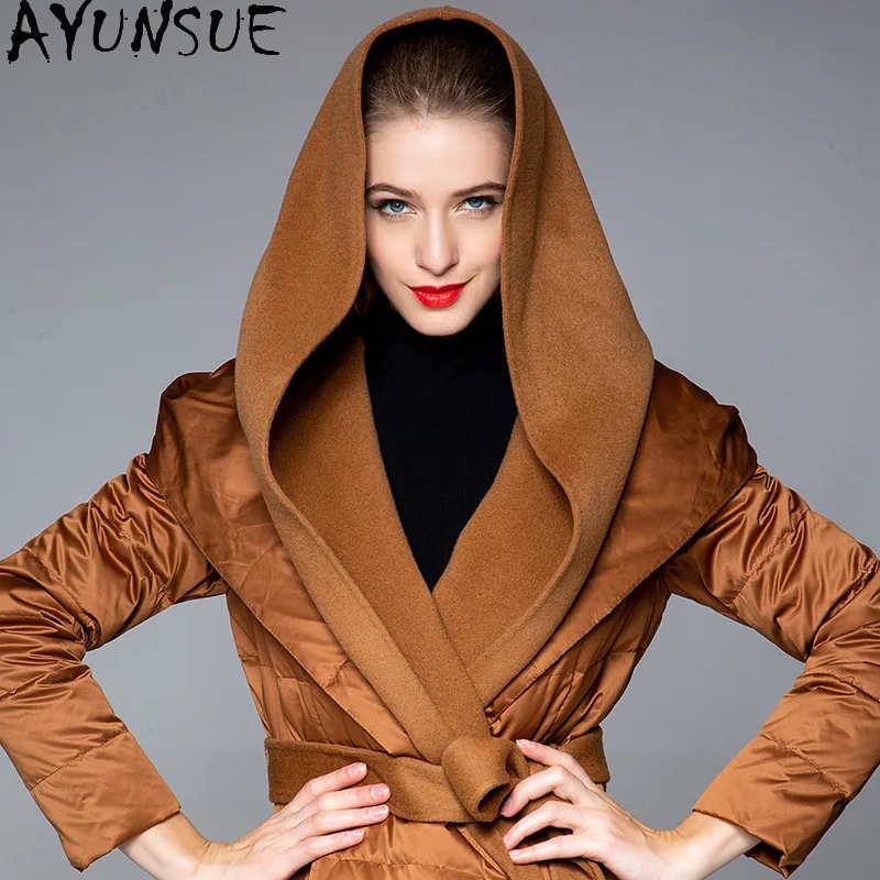 AYUNSUE Women's Jacket Long Down Jacket Warm Winter Coat Female Hooded Women Parkas Fashion Clothes 2020 Mujer Chaqueta 188004