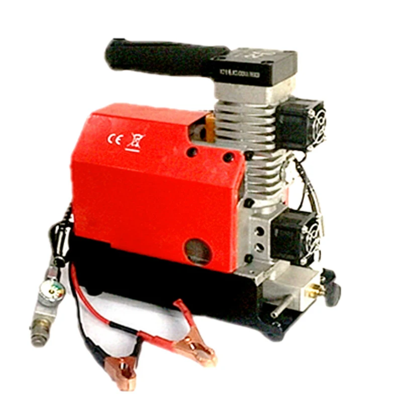 

High Pressure Electric Air Compressor Red Portable Electric Air Compressor Oil-Free Air Compressor 12V 250W 2700 r/min