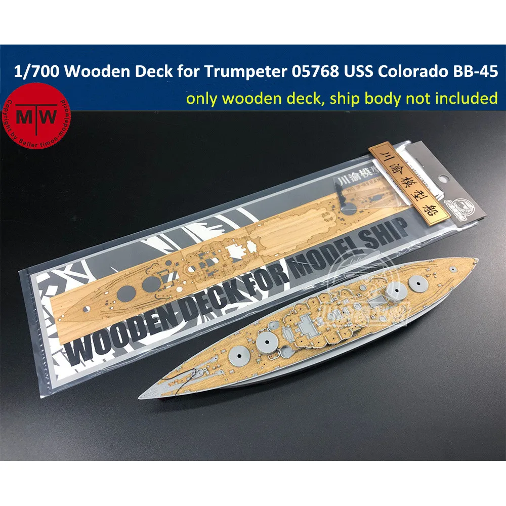 

1/700 Scale Wooden Deck for Trumpeter 05768 USS Colorado BB-45 1944 Battleship Model Kit