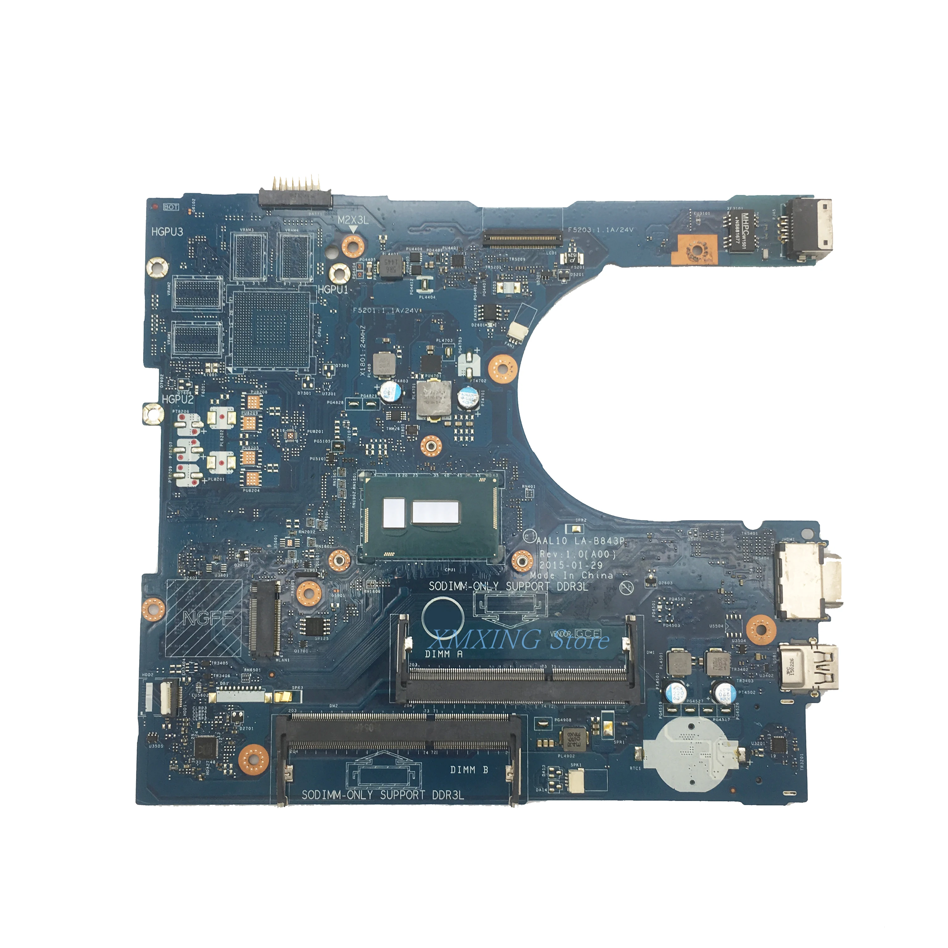 

FULCOL For DELL Latitude 5458 Laptop Motherboard I5-5200U CPU SR23Y LA-B843P CN-07CV2G 07CV2G 7CV2G Tested 100% work