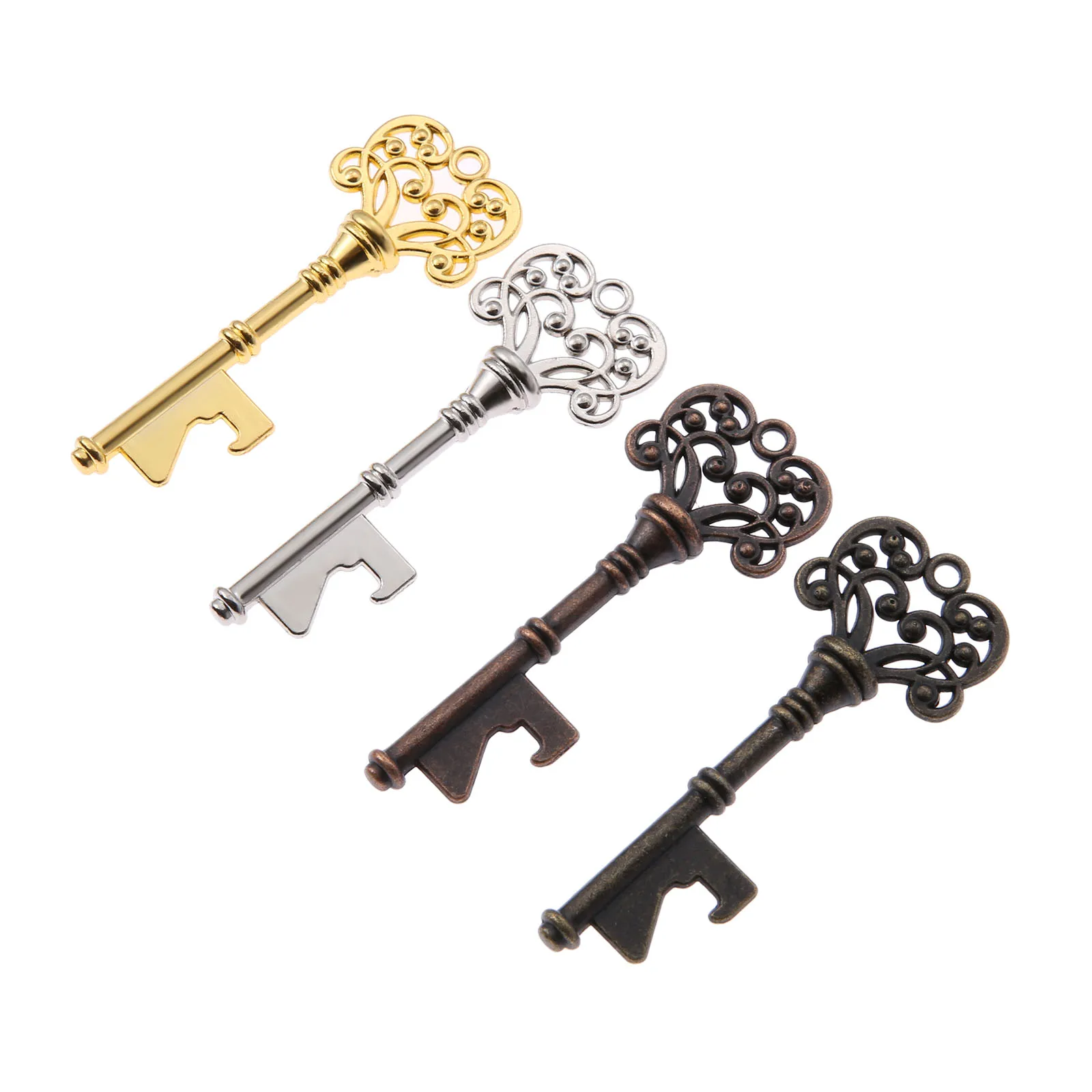 Crown Key Shape Bottle Opener Creative Open Beer/Can/Soda Metal Home Decor Party/Wedding Gift Portable Retro Bronze Sliver Gold