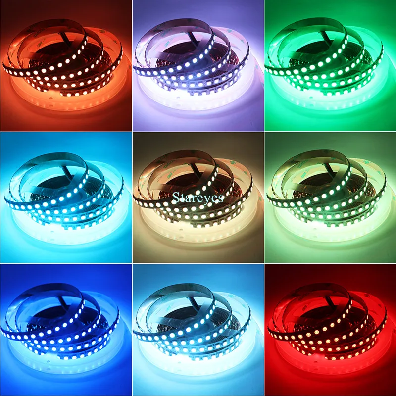 SMD 5050 120 LED 5m DC12V DC24V RGB Ice blue LED Strip Light IP20 IP65 IP67 Waterproof Flexible LED Tape Ribbon Home Decoration