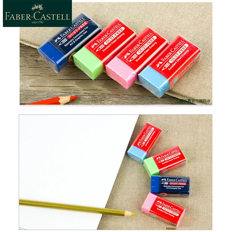 Faber Castell 187170 Art Sketch Writing Drawing Painting Rubber Erasers Exam Special Pencil Eraser For Kids Gift Stationery