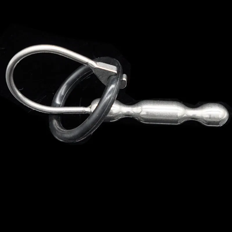 Urethral Dilators Sounding Rods Silicone Cock Ring Stainless Steel Penis Plug Urethal Stimulator Masturbators Sex Toys For Men