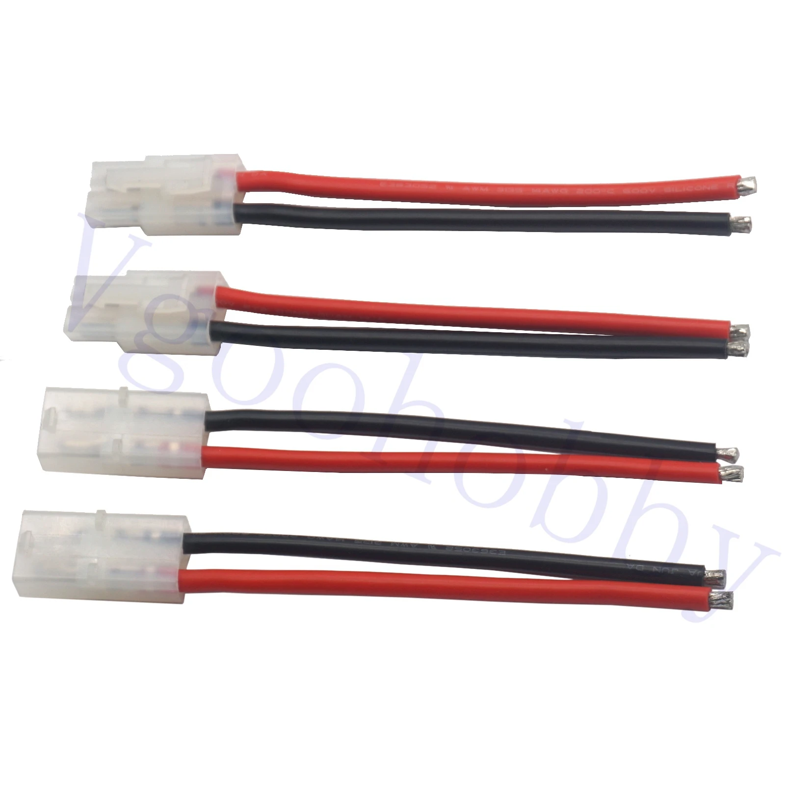 4Pairs Tamiya Style Plug Male Female Connector Adapter with 10cm 14AWG Silicon Wire Cable for RC Car Lipo Battery Charger