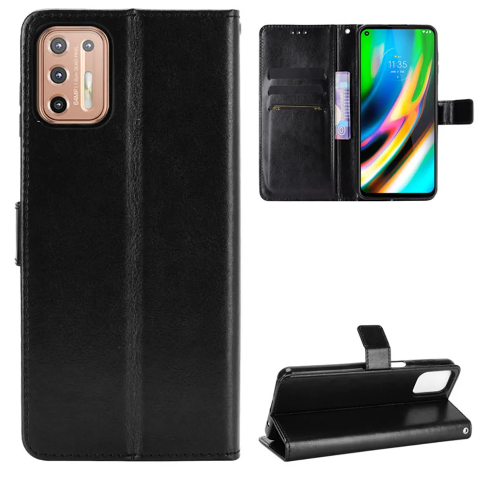 Чехол для Motorola Moto G9 Plus, роскошный флип-чехол из искусственной кожи с отделениями для карт, кошелек, ремешок, чехол для телефона Moto G9Plus, сумки