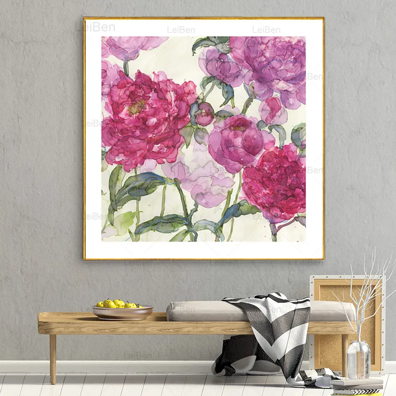 Abstract Classical Watercolour Flowers Poster and Prints Narcissus Poppies Tulip Canvas Painting Pictures for Modern Home Decor