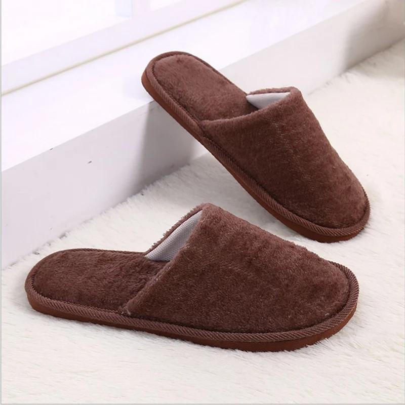 Men's Winter Warm Slippers Men Indoor Shoes Casual Sneakers For Home Cotton Slipper Soft Plush Warm Male Big Size Floor Slippers