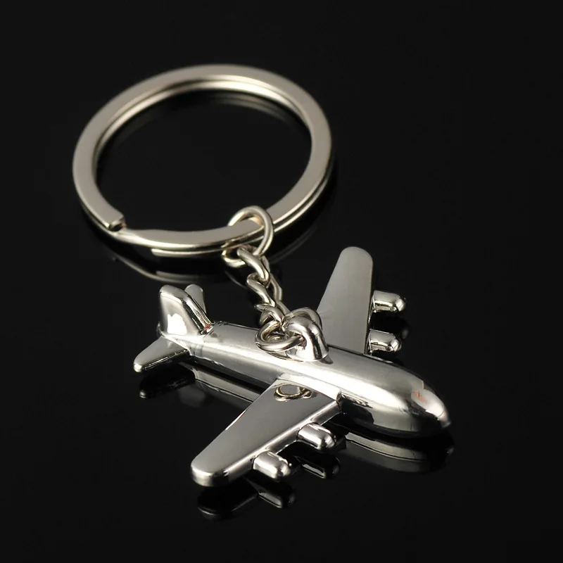 1Psc Creative Exquisite Stereo Aircraft Keychain Model Figures Toys Mini Key Chain Friends Give Gifts Each Other