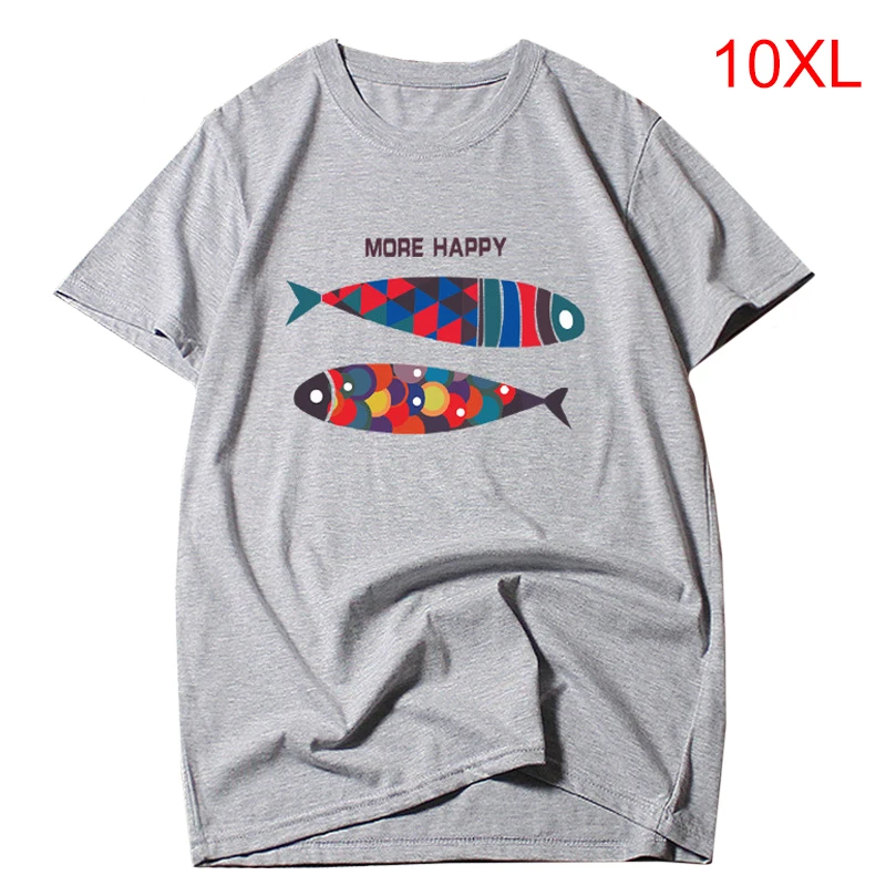 2020 New Oversized T-Shirts Men Casual Short Sleeve Tshirts O-Neck Cotton Summer Tops Tees for Male Plus Size 9XL 10XL HX262