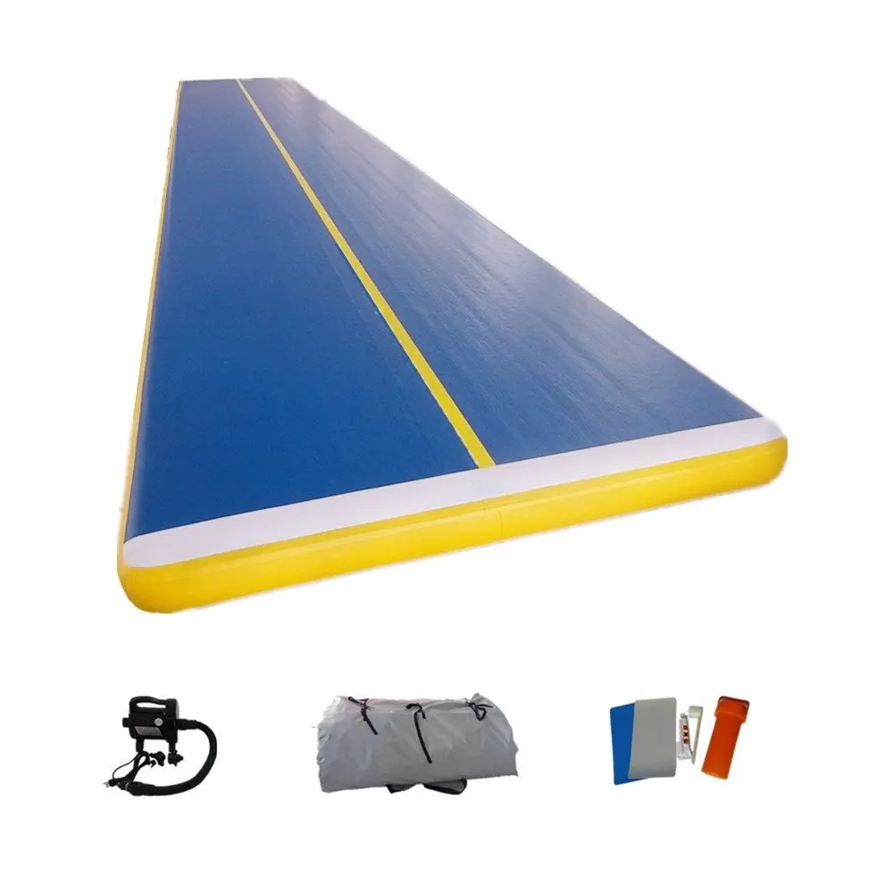 7x1x0.2m Blauw Opblaasbare Gymnastiek Airtrack Vloer Tumbling Air Track Voor Kinderen Gratis Een Pomp