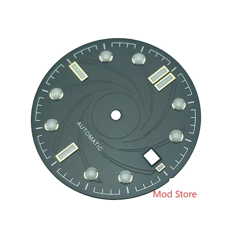 New Arrival 31mm Black Watch Dial Wristwatch Plate Parts Set For ETA2824 Miyota8215 Mov\'t Bond Limited Edition Style Mens Watch