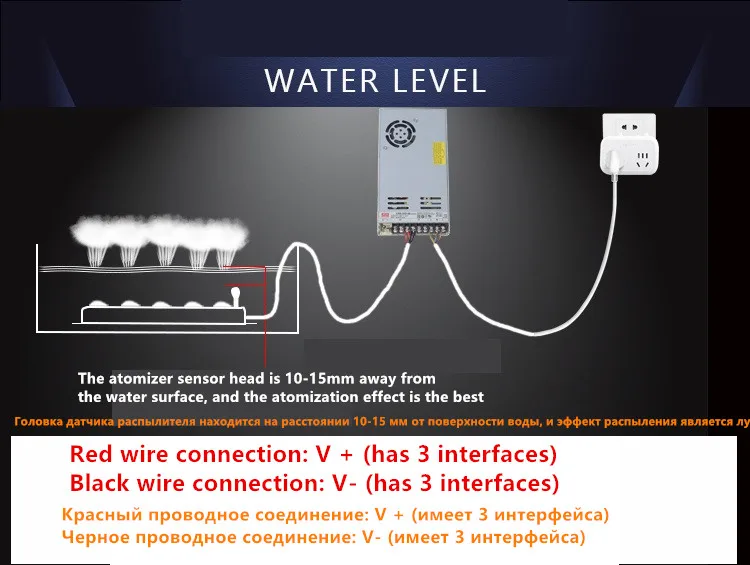 DC 48V 6 Đầu Máy Tạo Độ Ẩm Phun Sương Máy Phát Điện Atomizing Đầu Ngành Công Nghiệp Cá Ao Phong Cảnh Phun Atomizer