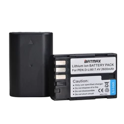 Batmax  2600mAh D-LI90 DLI90 D LI90 Digital Li-ion Camera Battery For PENTAX K-7 K-7D K-5 K-5 II 645D K01 K-3 K-3 II 645Z L15